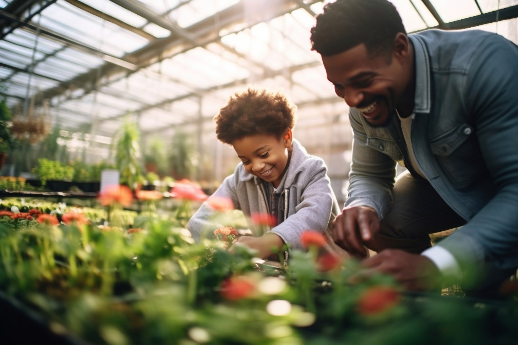 Família cultivando em estufa — ESG Nutriplan